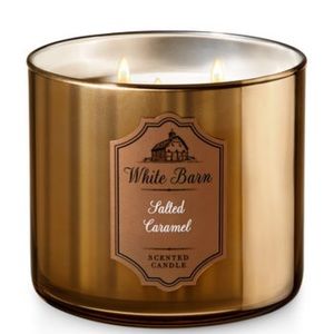 Bath and Body 3 Wick Candle. Salted Caramel